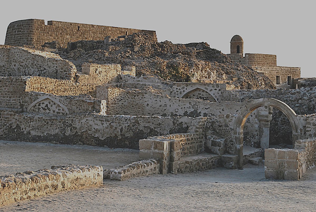 Qalʿat al‑Bahrain (Bahrain Fort), a UNESCO World Heritage archaeological site and former capital of the Dilmun civilization.