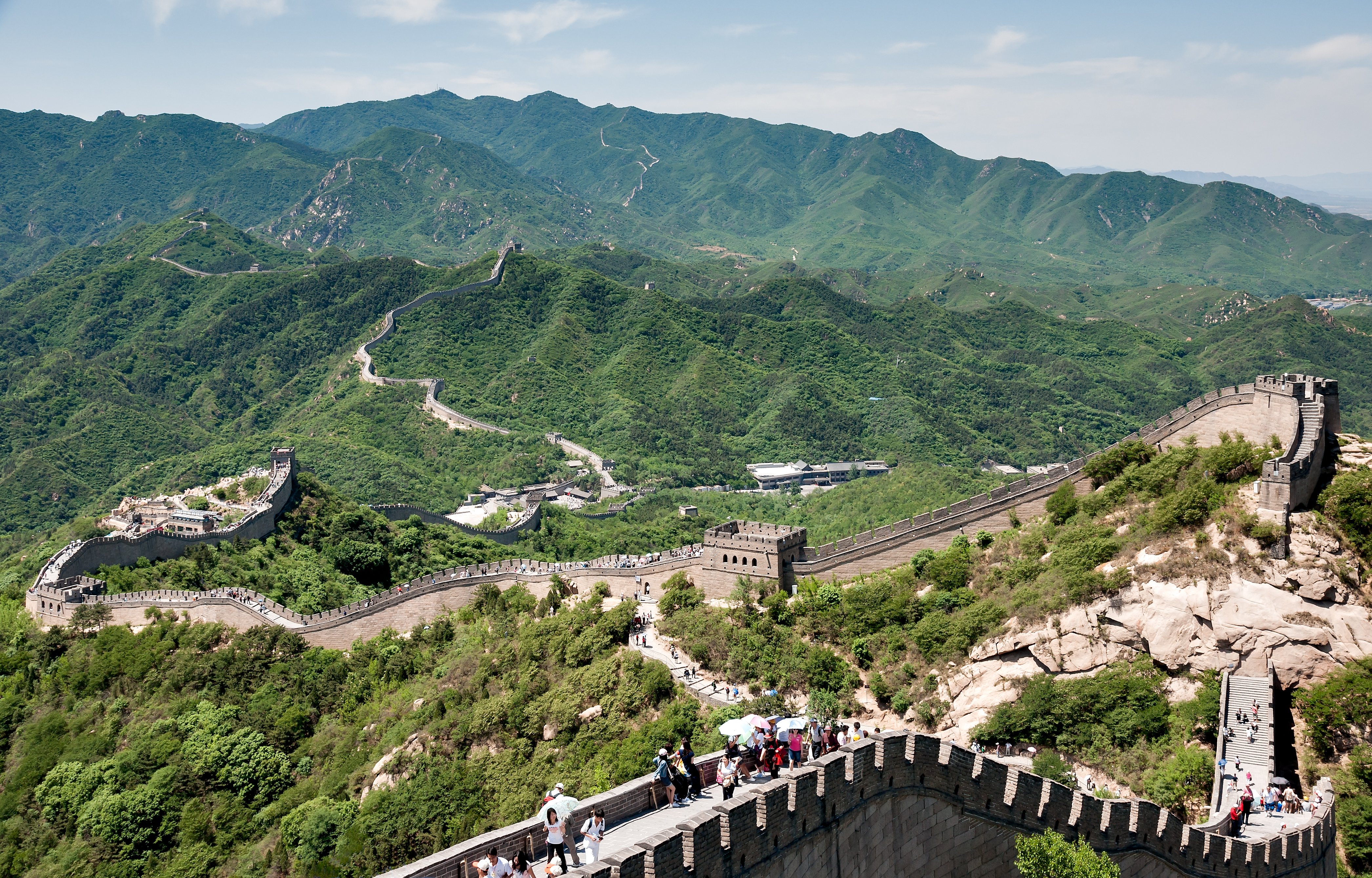 The Great Wall of China at Badaling, near Beijing. This UNESCO World Heritage Site is an iconic symbol of Chinese history and engineering.