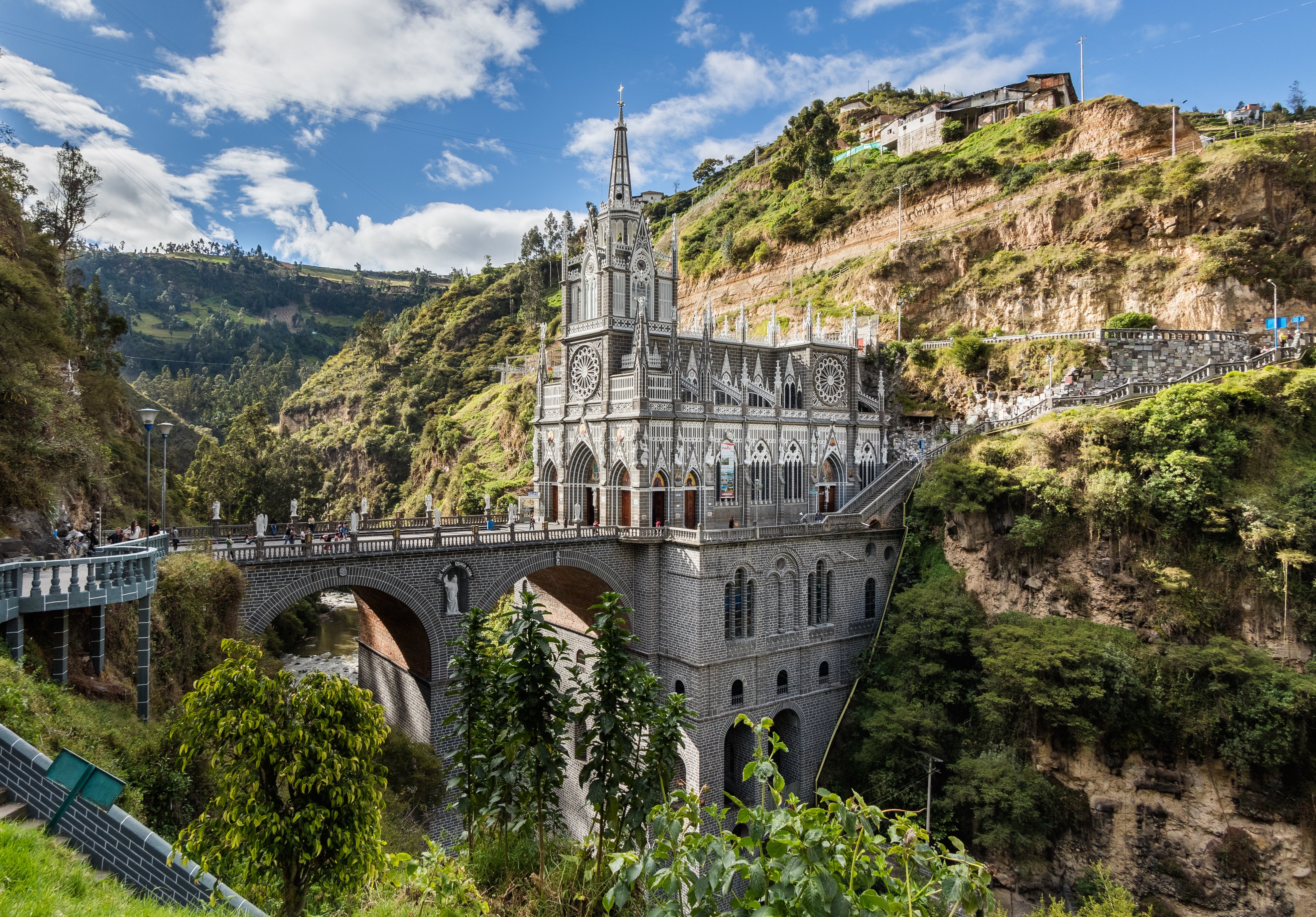 Las Lajas Sanctuary, a dramatic basilica built into a canyon near Ipiales, is one of Colombia’s most iconic pilgrimage sites.