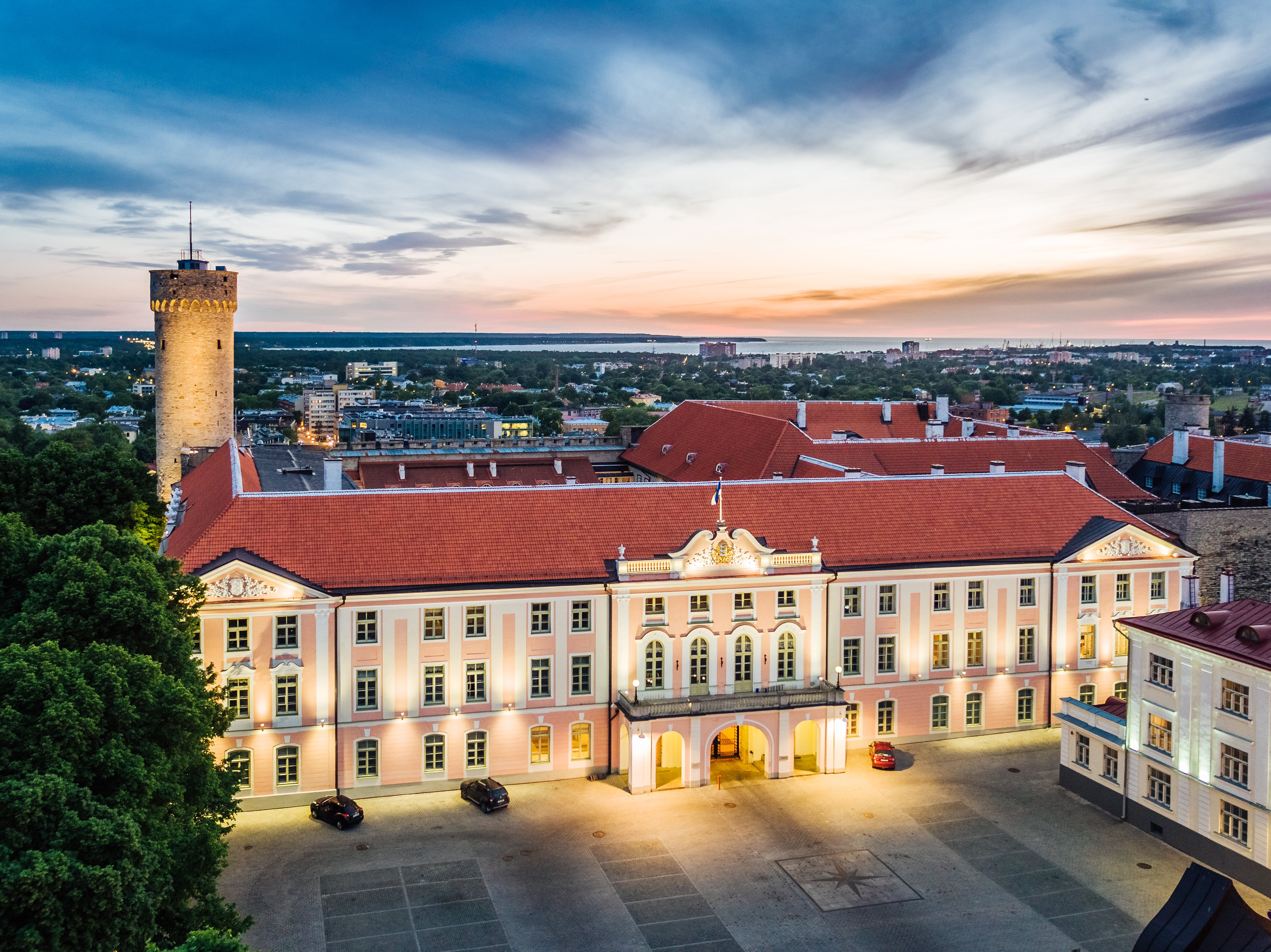 The Riigikogu building in Toompea Castle, the seat of Estonia’s parliament in Tallinn.