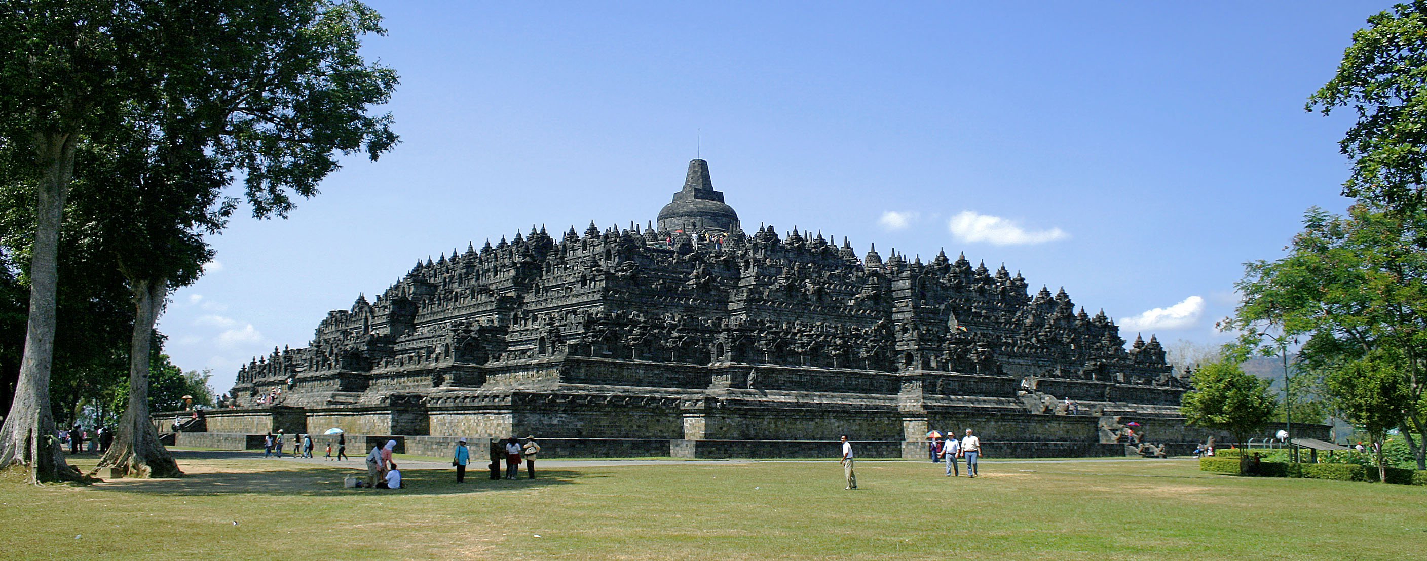 Borobudur Temple in Central Java, a 9th-century Mahayana Buddhist monument and UNESCO World Heritage Site, and one of Indonesia’s most iconic landmarks.