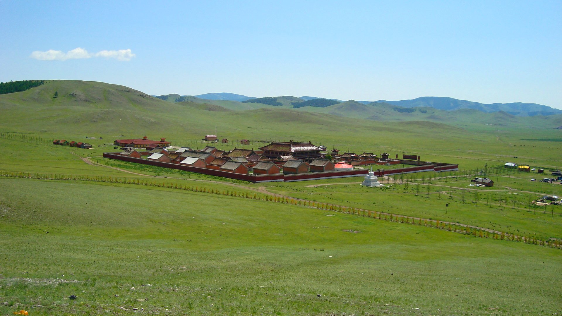 Amarbayasgalant Monastery, an 18th-century Buddhist monastery and one of Mongolia's most important religious sites in Selenge Province.
