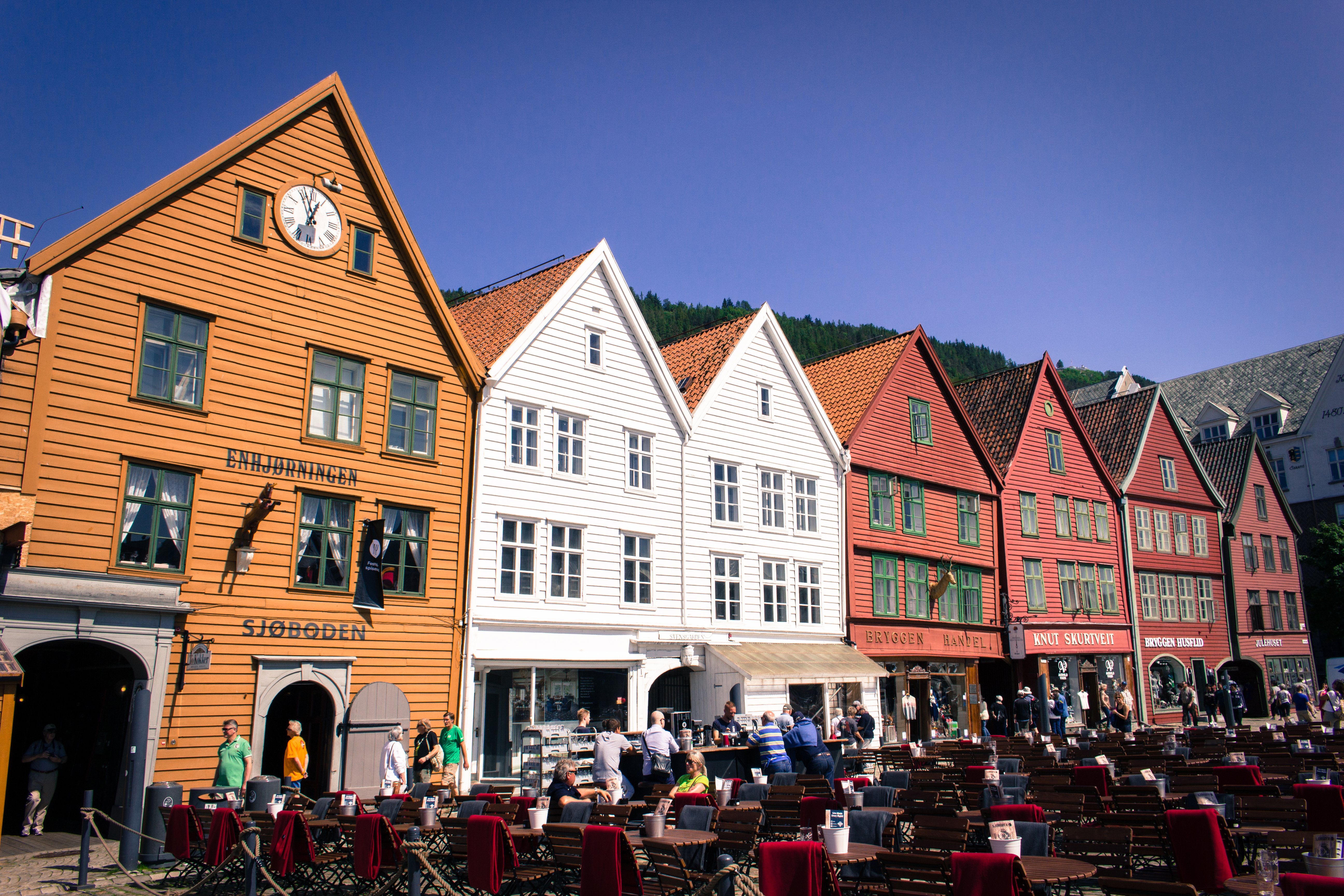 Bryggen, the historic Hanseatic wharf in Bergen, a UNESCO World Heritage Site and iconic symbol of Norway’s maritime heritage.