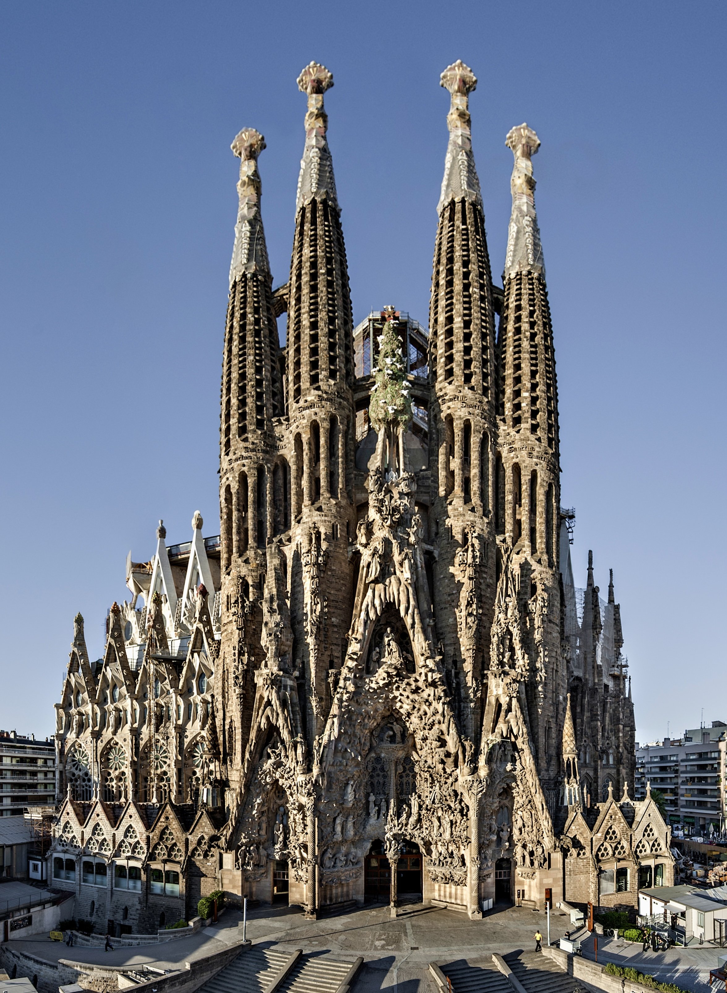 The Basílica de la Sagrada Família in Barcelona, Antoni Gaudí’s iconic, still-unfinished modernist masterpiece and a UNESCO World Heritage Site.