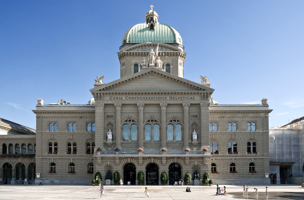 The Federal Palace (Bundeshaus) in Bern, seat of the Swiss Federal Assembly and Federal Council.