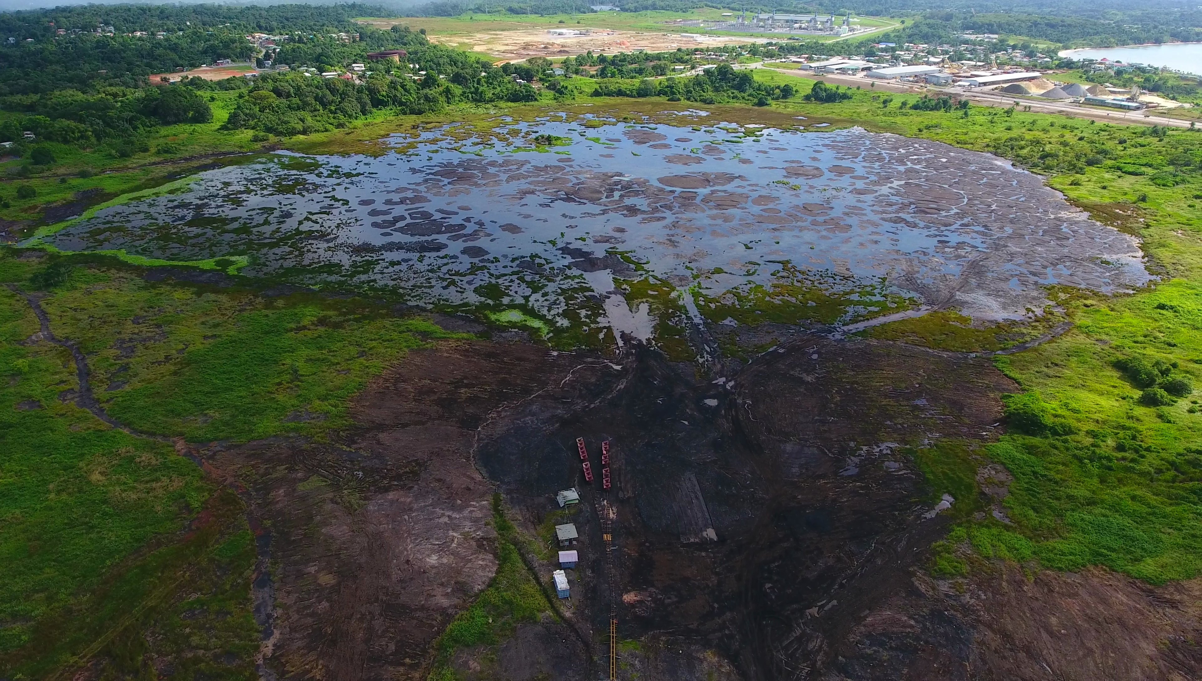 Pitch Lake in La Brea, Trinidad—one of the world’s largest natural asphalt lakes and a major national landmark.